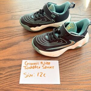 Nike Kids Giannis Black and Teal Sneakers
